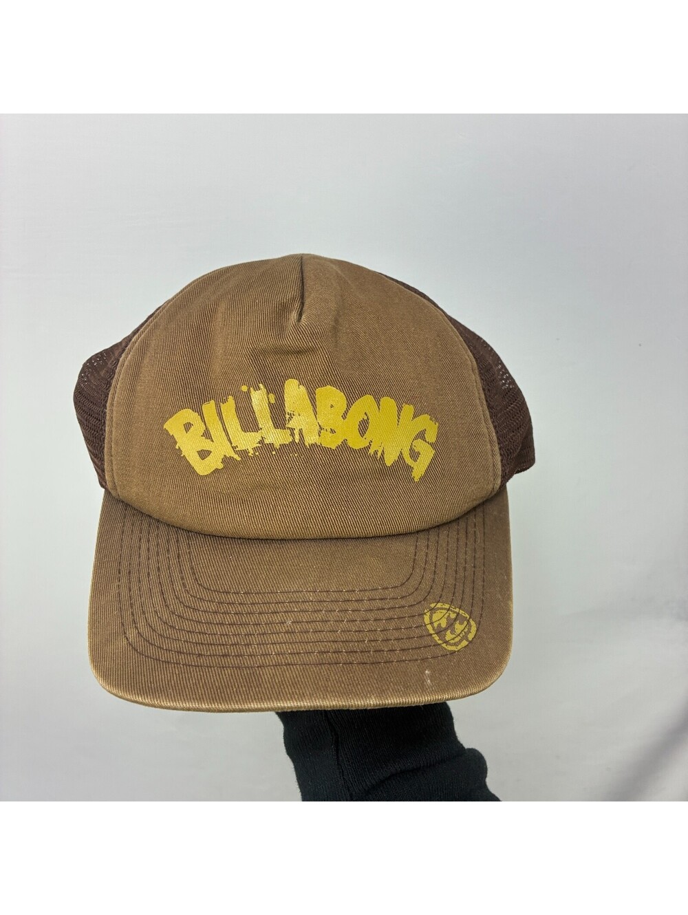 Vintage 90s Billabong Brown Snapback Surf Trucker Hat